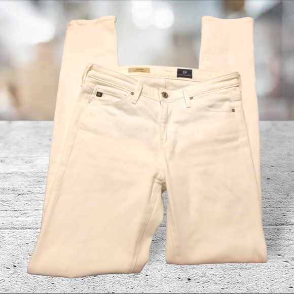 AG Adriano Goldschmied the prima Midrise cigarette white jeans size 25R. - Picture 6 of 14